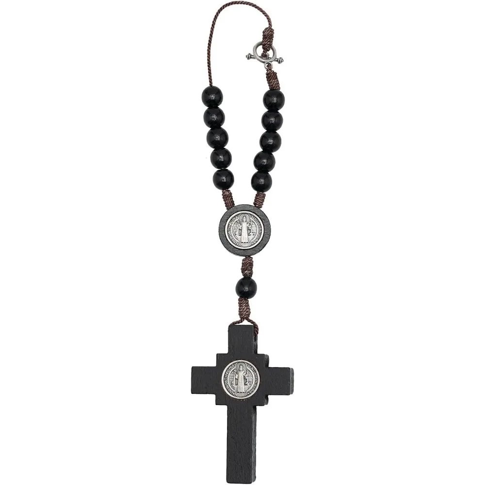 Prayer car rearview mirror rosary