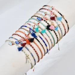 ZMZY Boho Cute New Fashion Bracelet Color Miyuki Glass Delica Beads Tassel Women's Bracelet Pulsera Adjustable