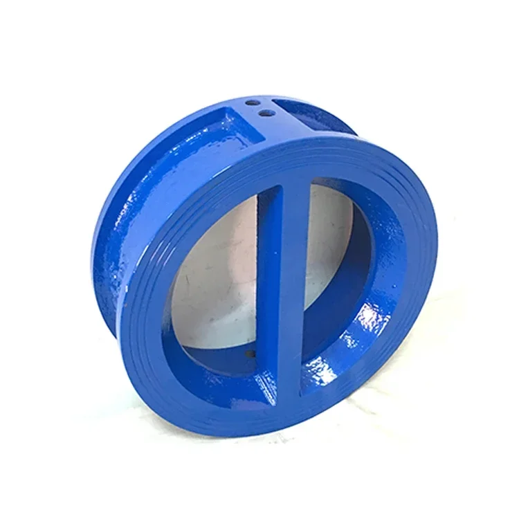 

China high quality valves 12" DN250 Wafer Dual plate butterfly check valve PN16 DH77X with Ductile iron body disc stem spring