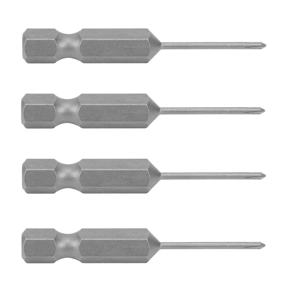 10pcs 1.6mm Size Electric Screwdriver Bits 50mm Length PH00 Phillips Cross Screwdriver Bits Magnetic Adsorption 1/4