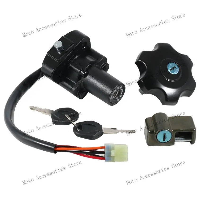 Interruptor de encendido de bloqueo de asiento de tapa de combustible con Kit de llave para Suzuki DR650 DR650SE OEM:37000-04832 37000-04831 37000-04830