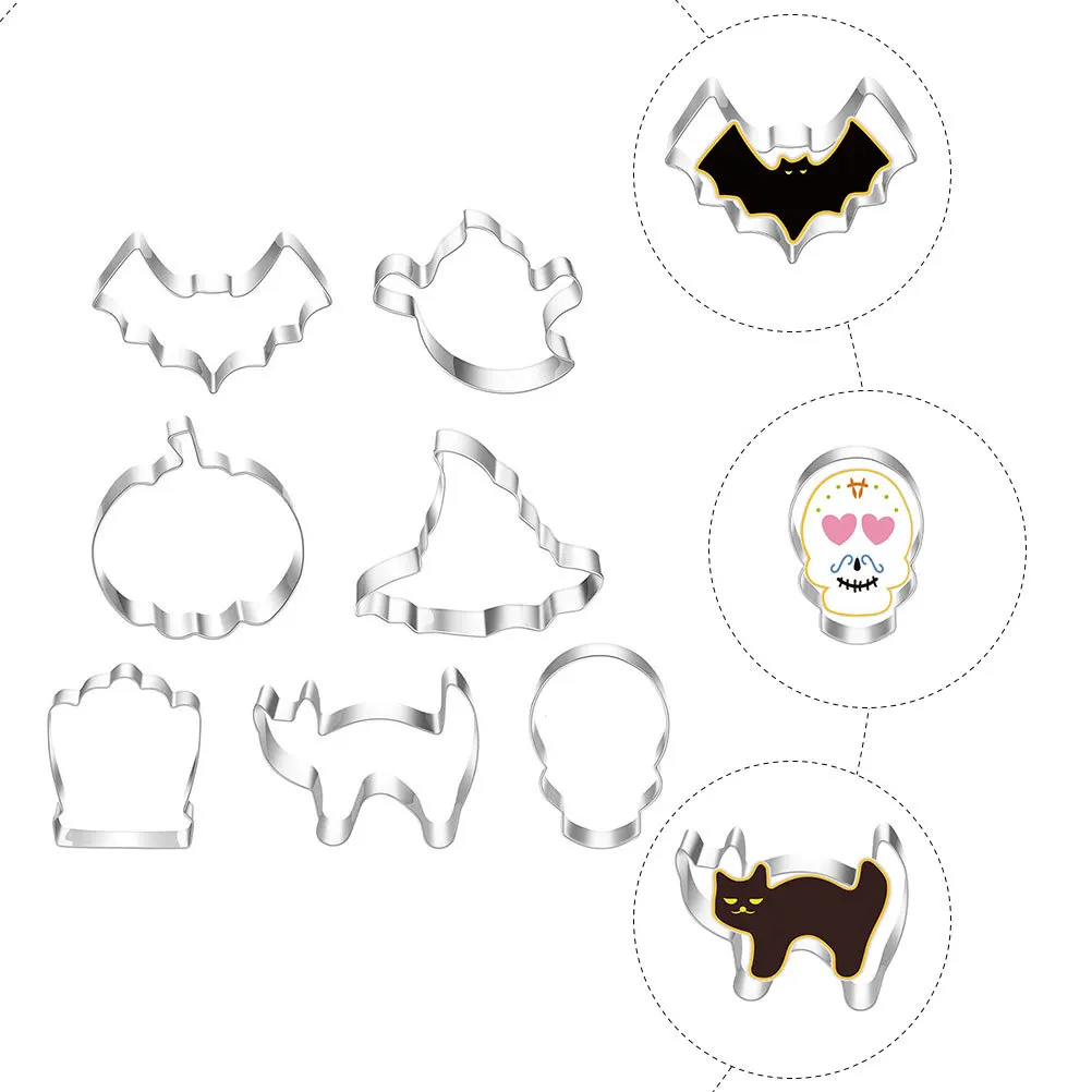 

7Pcs Halloween Style Cookie Cutters Stainless Steel Biscuit Molds for Fun and Fashionable Baking Biscuit Mold Baking Accessory