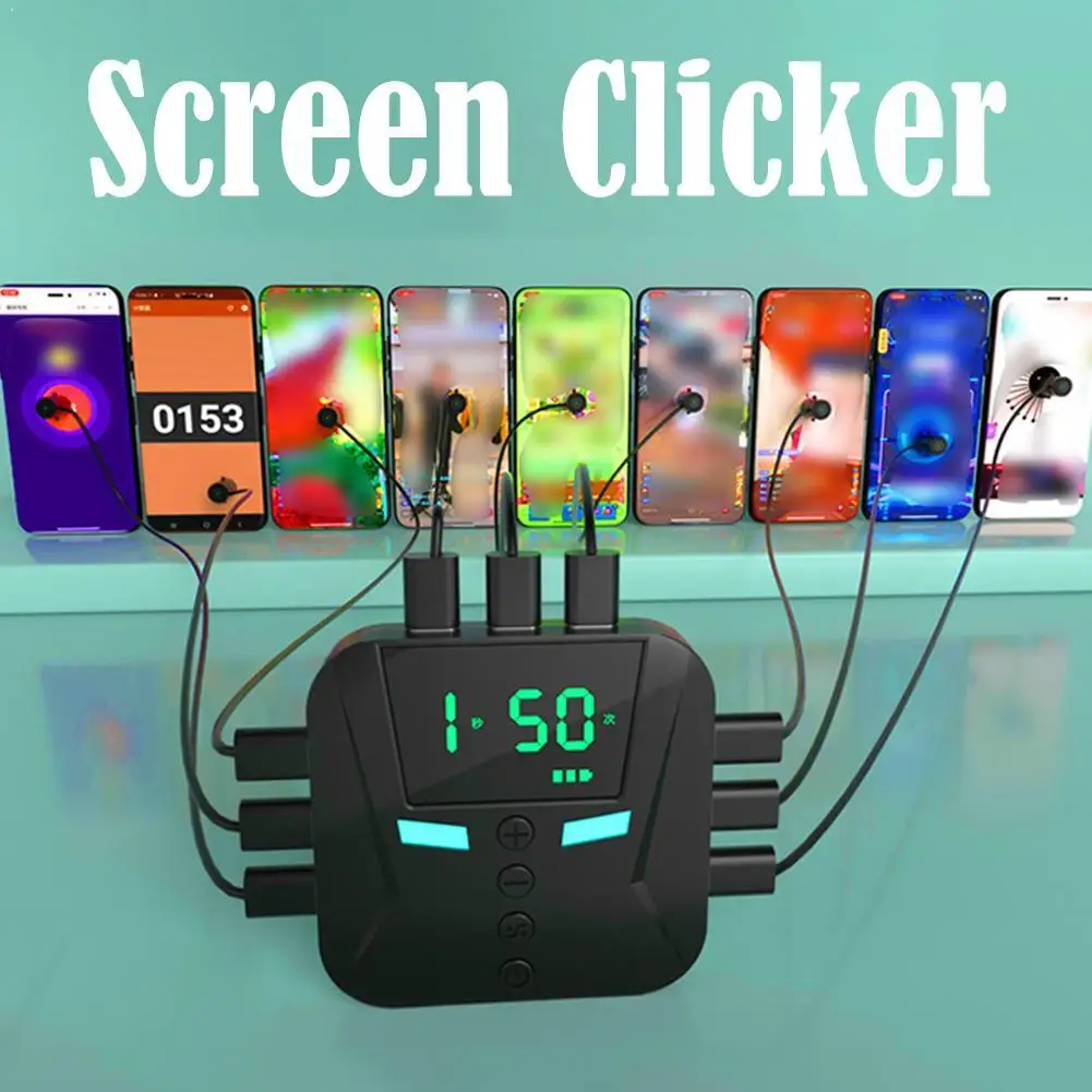 

1pcs Mobile Phone Screen Clicker Universal Screen Auto Clicker Physical Simulation Finger Click Continuous Auto Point Device
