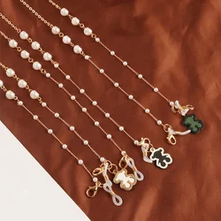 2024 Fashion Acrylic Student Mask Chain Holder Lanyard Cute Bear Bunny Charm Glasses Chain Neck Strap for Women Children Gifts