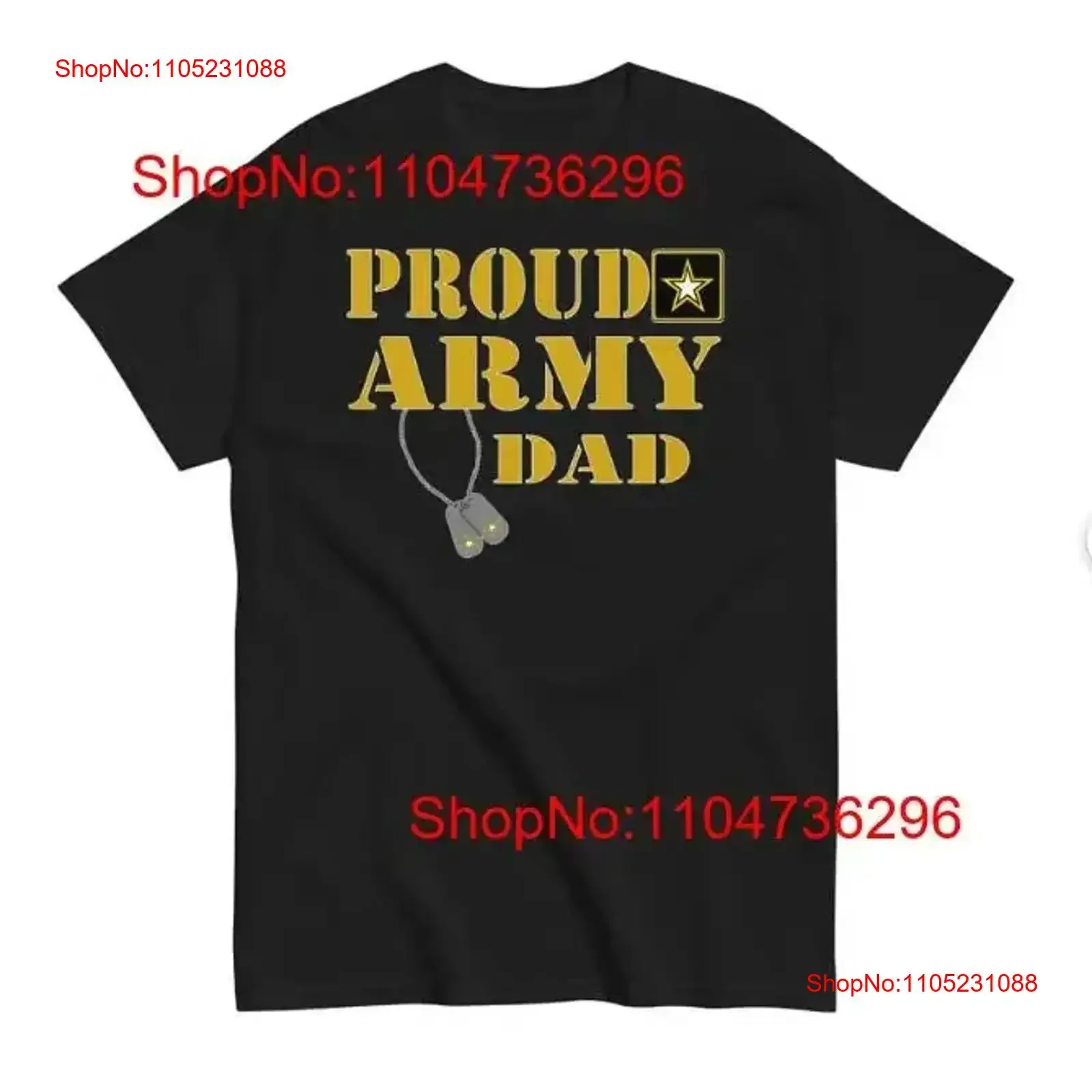 

Original U S Army Proud Dad Men's classic tee American Soldier vintage Washed Versatile Stretched Slightly homme vintage