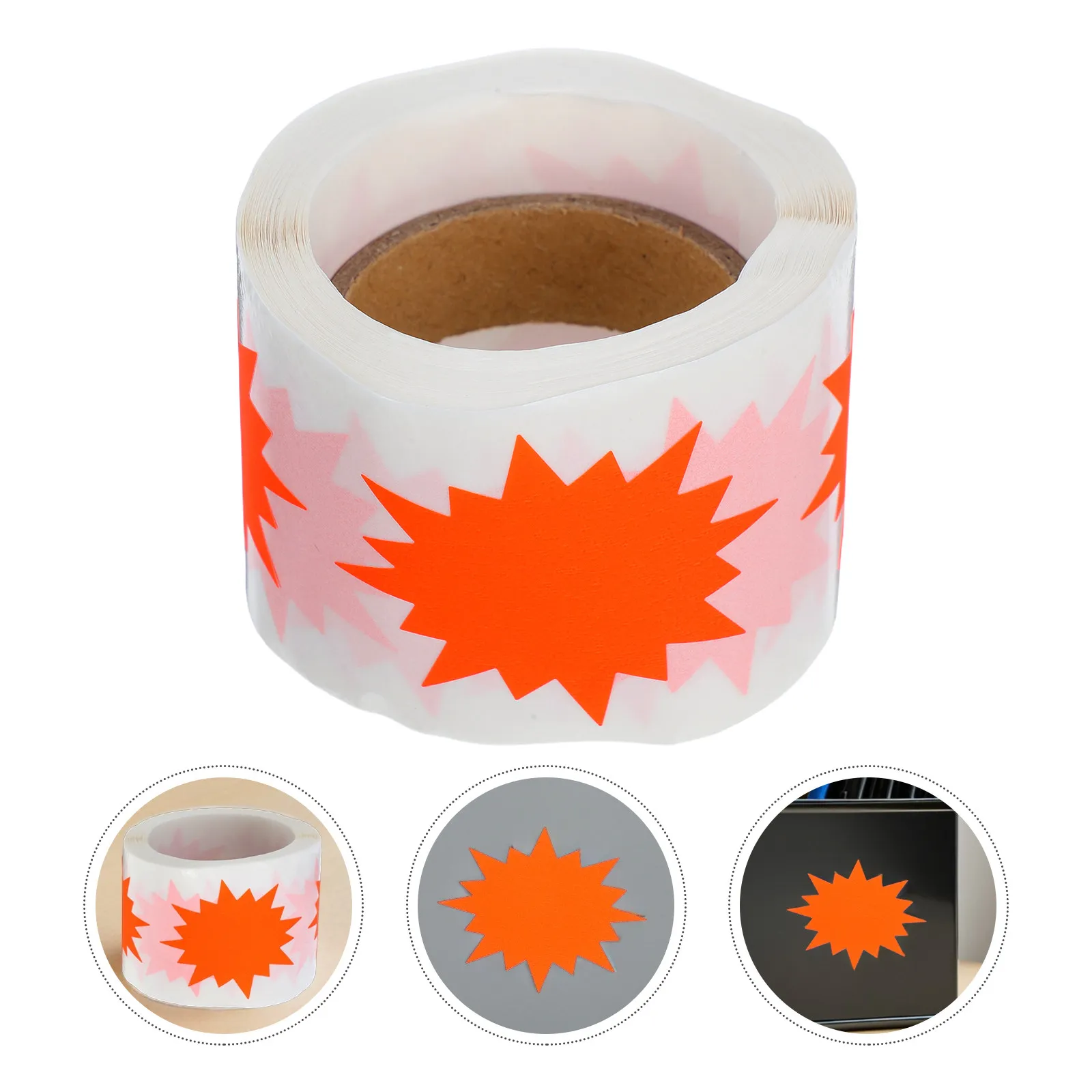 

Self-Adhesive Price Tags Stickers DIY Retail Store Labeling Creative Design Fluorescent Writable Surface Versatile Usage