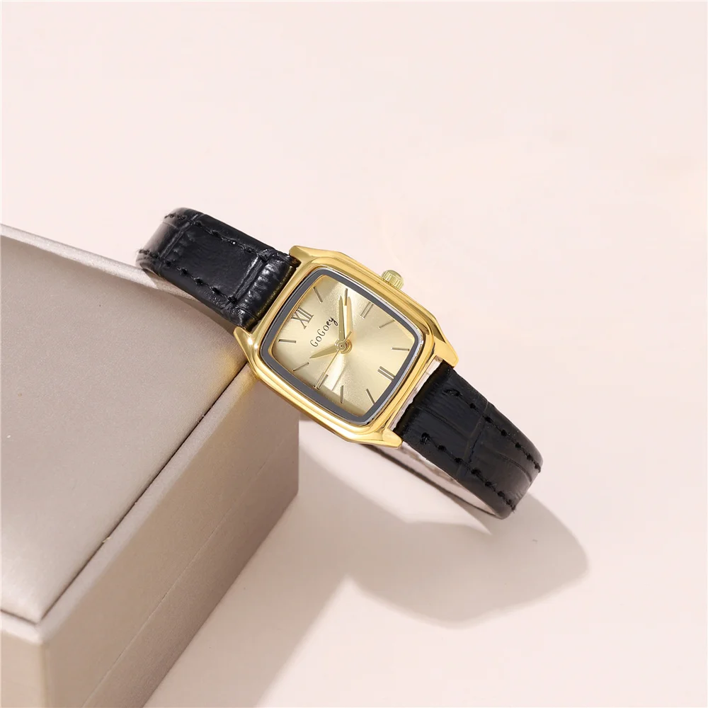 fashion pu leather quartz women ladies casual watch