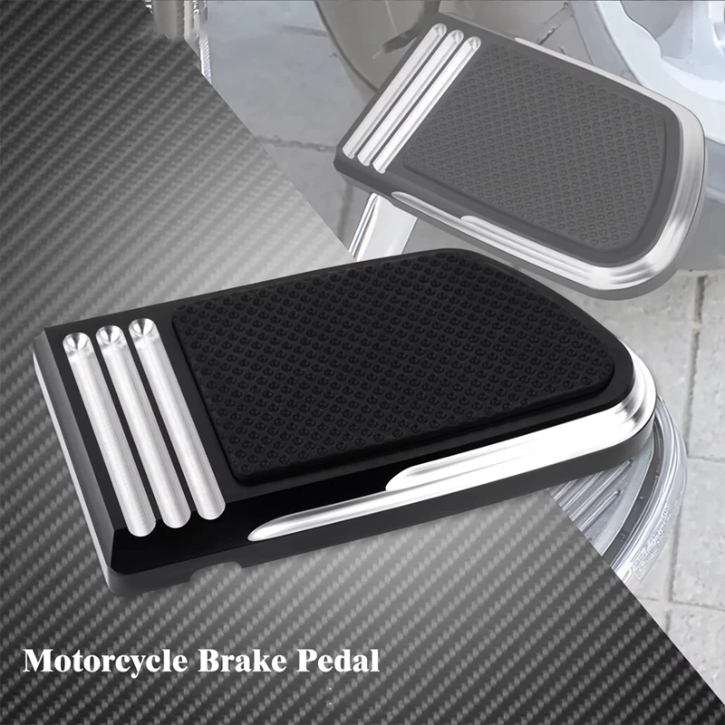 Super Sale Motorcycle Front Brake Pedal Pad Cover for Harley Softail Street Bob Fat Bob FXDF FXFBS FXDB 2018-2025 Black and Whit - view 5