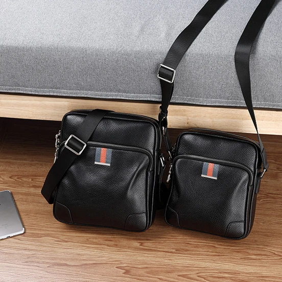 Shoulder Bag Men Leather Casual Multifunctional Vertical Casual Messenger Bag male Trendy The single shoulder bag High capacity