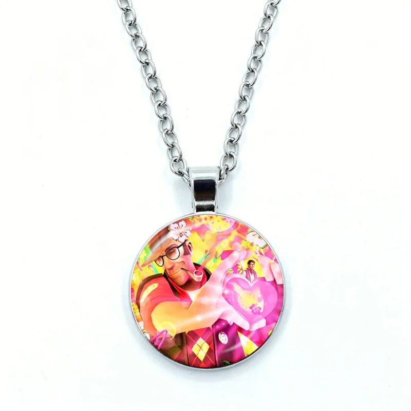Classic Game Team Fortress 2 Scout Tf2 Anime Necklace for Women Jewelry Cabochon Glass Pendant Fashion Necklace