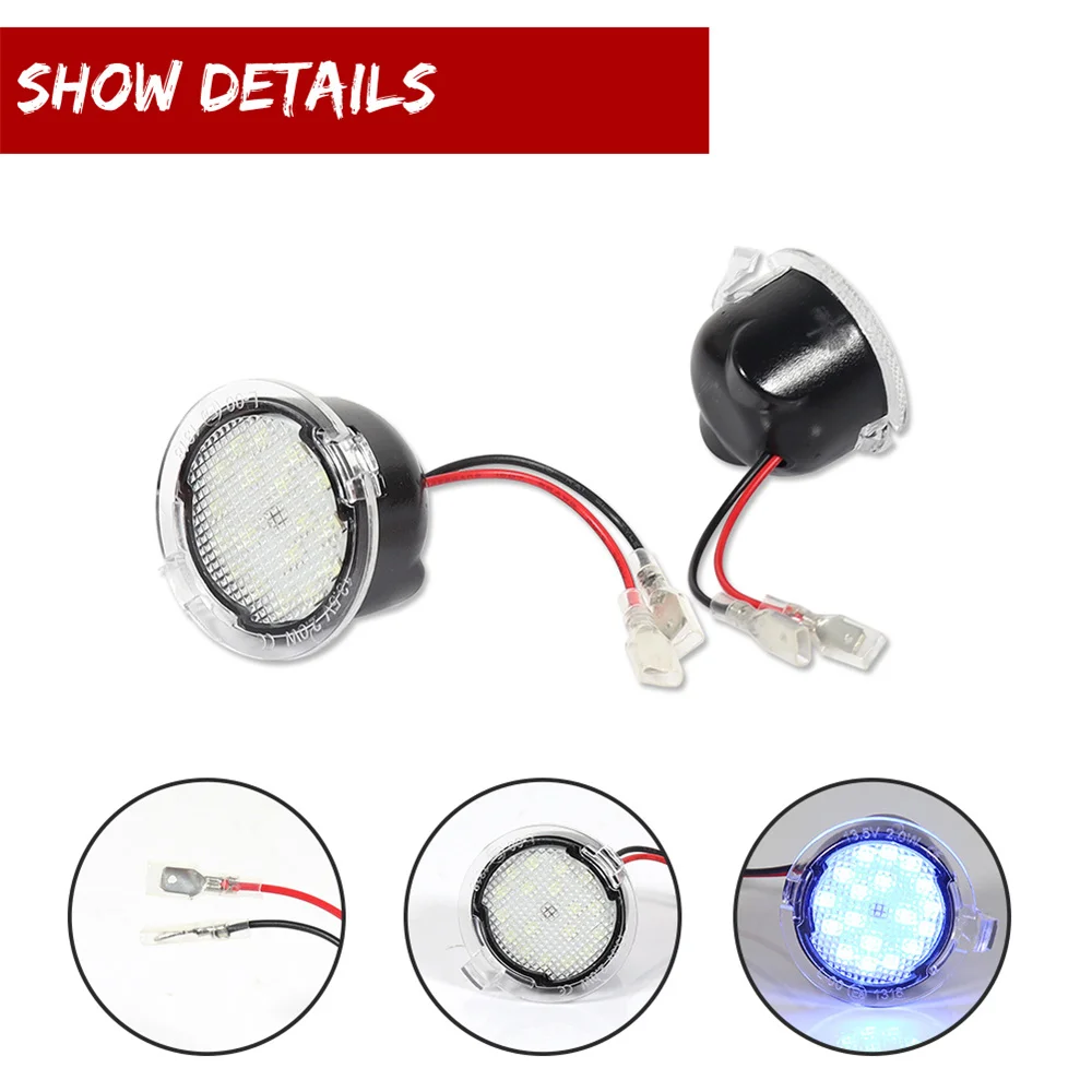 For Ford Taurus Edge Explorer F150 Flex For Lincoln Navigator MKX MKT MKZ For Mercury Sable LED Side Under Mirror Puddle Lights