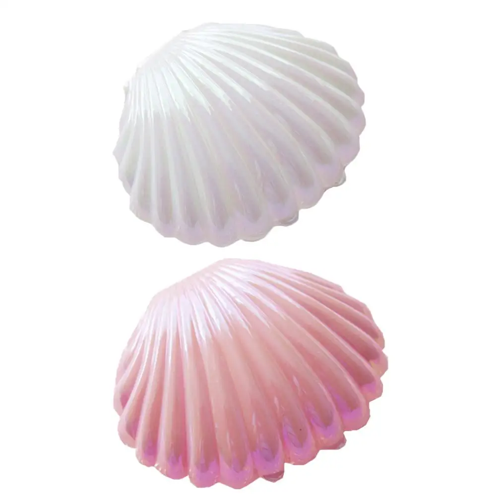 

2Pcs Simulation Shell nament Fish Tank Desktop Decor Abs Home Adornment Office Props Photography Accessories Storage Box