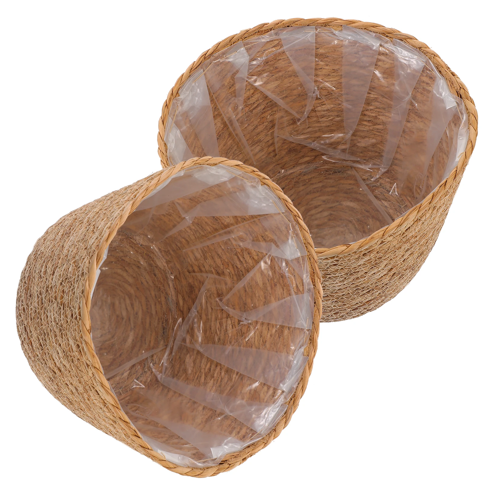 

Rattan Flower Basket Planter Indoor Plants Seagrass Woven Decorative Baskets for