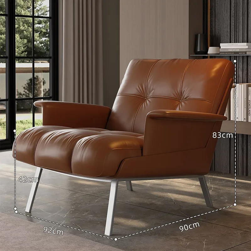 Classic Padded Spacious Sleek Living Room Chairs Metal Convenient Comfortable Plush Living Room Chairs Chaise Confort Furniture