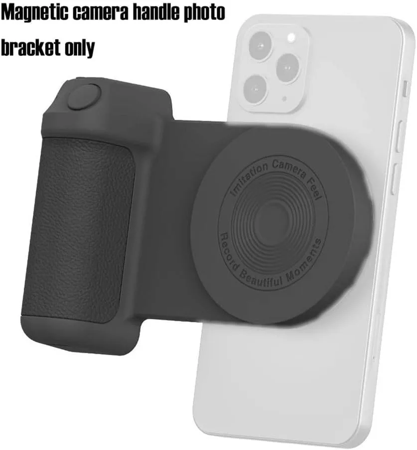 Portable Camera Holder Grip Charging Multifunctional Magnetic Selfie Photo Bracket Bluetooth Remote Control Mount for Android/iO