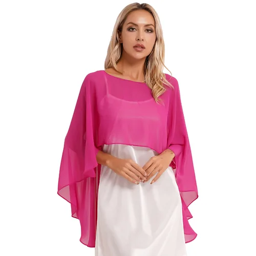 Jersey liso de gasa para mujer, capas, chal con dobladillo alto y bajo, Ponchos finos y suaves para boda, vestido de fiesta de noche para dama de honor nupcial