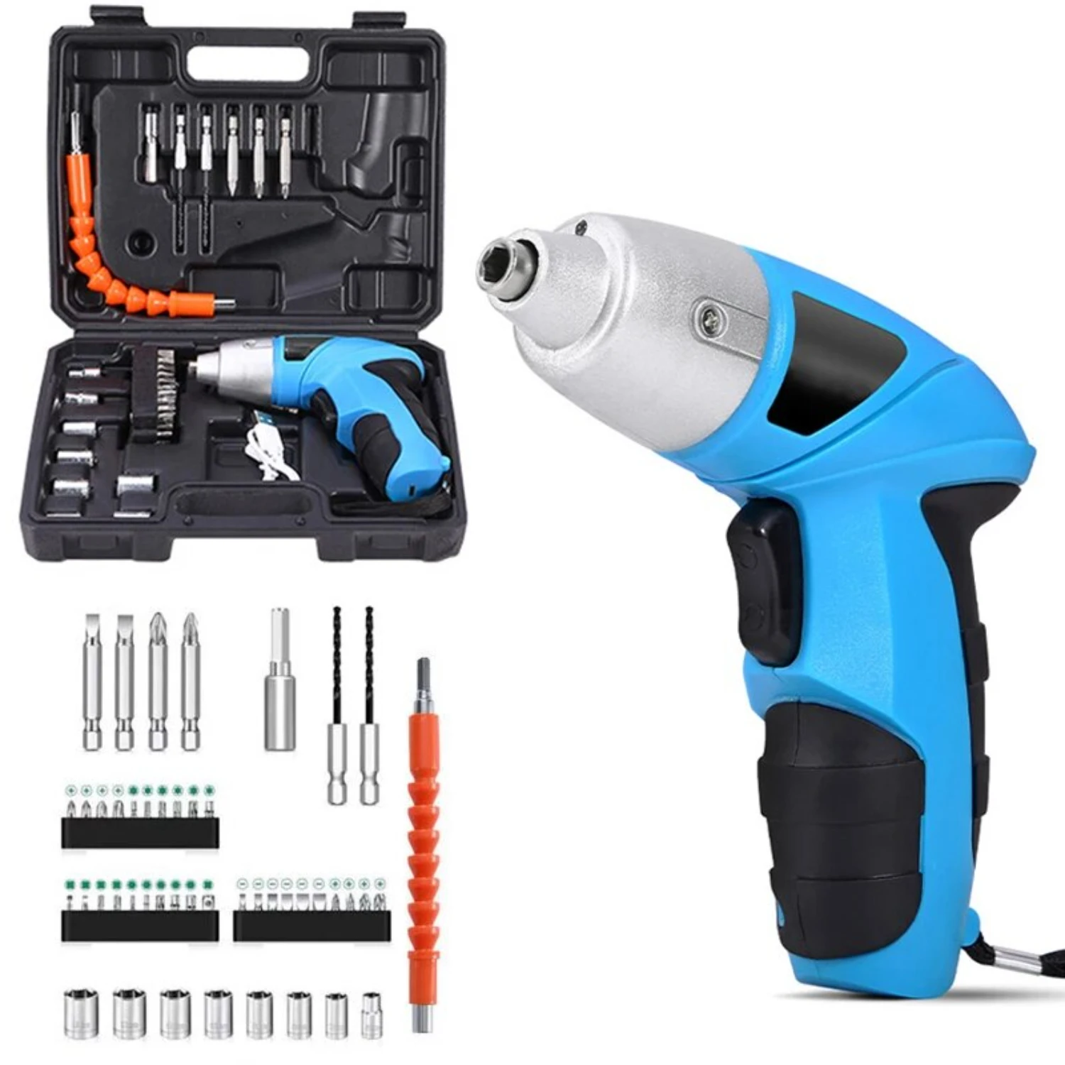 Powerful and Compact Cordless Rechargeable Screwdriver Set with 1300mAh Lithium Battery - Ideal 3.6V Power Tools for Easy Househ