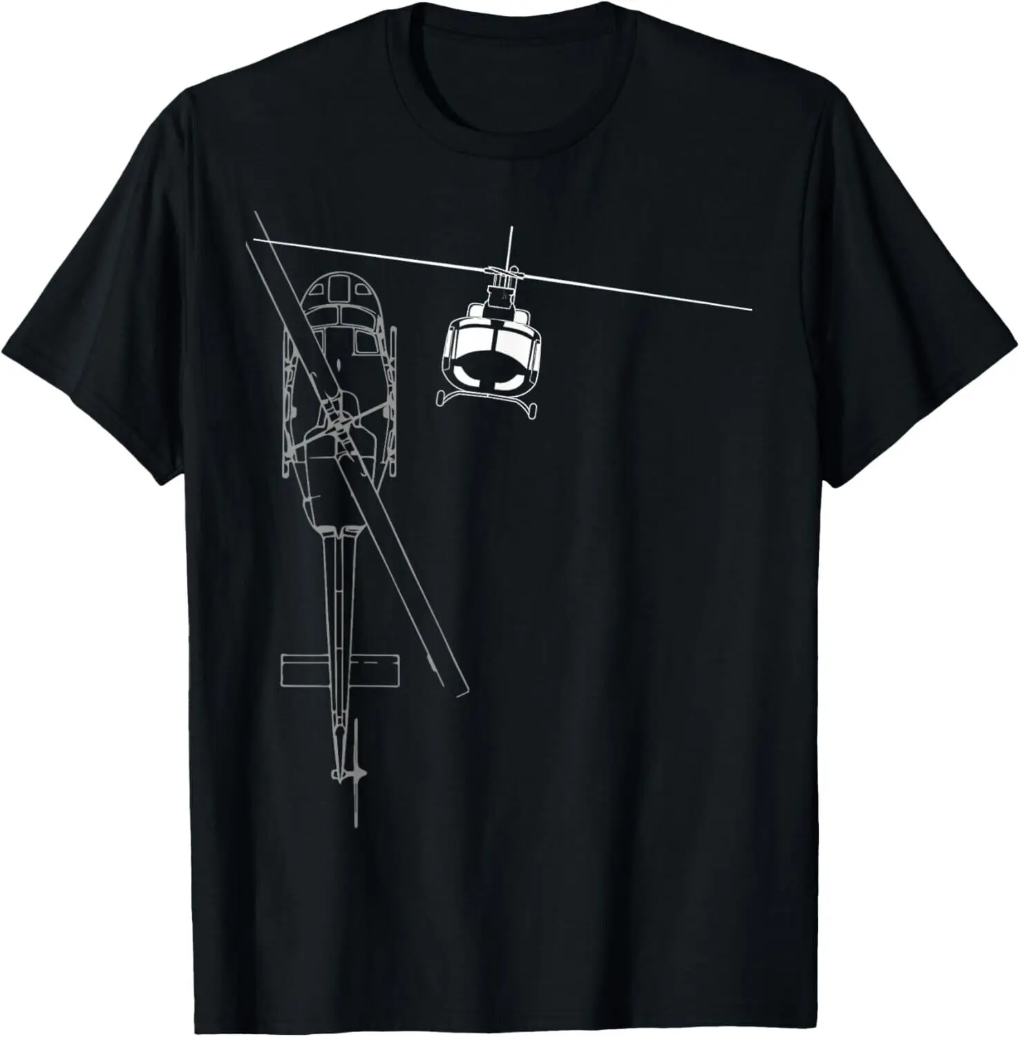 UH-1 Huey Helicopter Line Art Tee shirts Gift Unisex T-Shirt