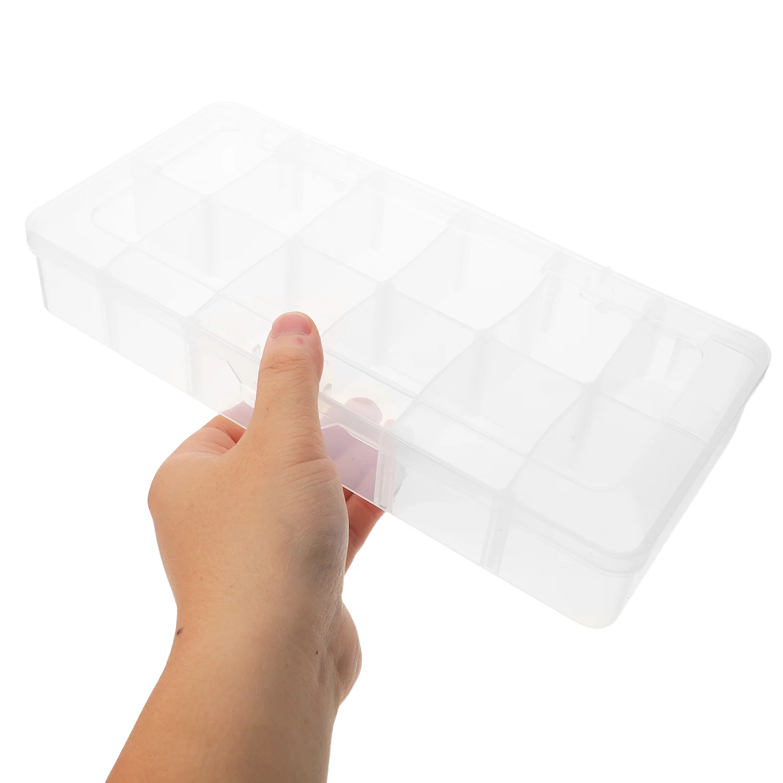 

Transparent Storage Box With Detachable Compartments For Jewelry Beads Nail Art Supplies Clear Plastic Organizer Case For