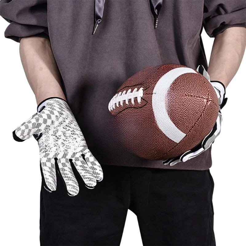 

1071 American football gloves, outdoor silicone sports non-slip catch baseball gloves