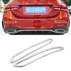 For Mercedes Benz A Class W177 V177 A180 A200 A250 Car Rear Bumper Light Foglight Lamp Frame Decorate Cover Trim Refit Sticker