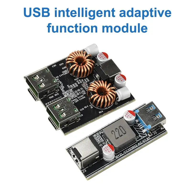 وحدة شاحن اللوحة الأم PD100W/PD140W عالية السرعة، أداة DIY لسطح المكتب ذات البروتوكول الكامل