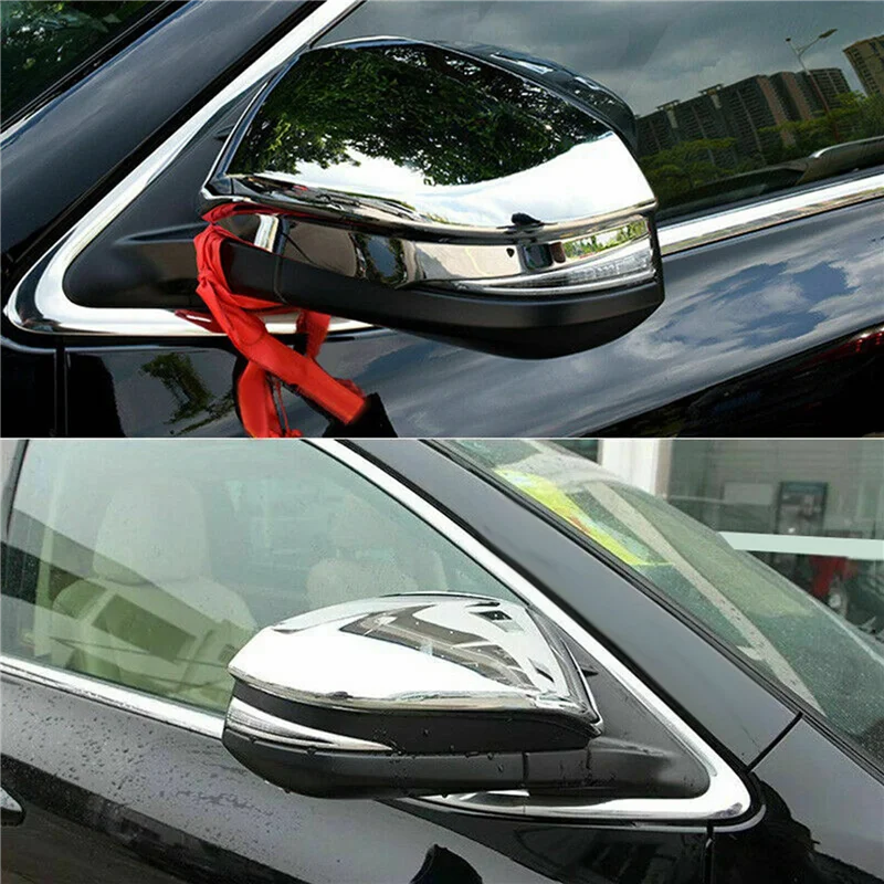 

10X Rear View Mirror Decoration Side Door Mirror Cover Cap For Toyota Hilux Revo Vigo Fortuner Highlander RAV4 Innova