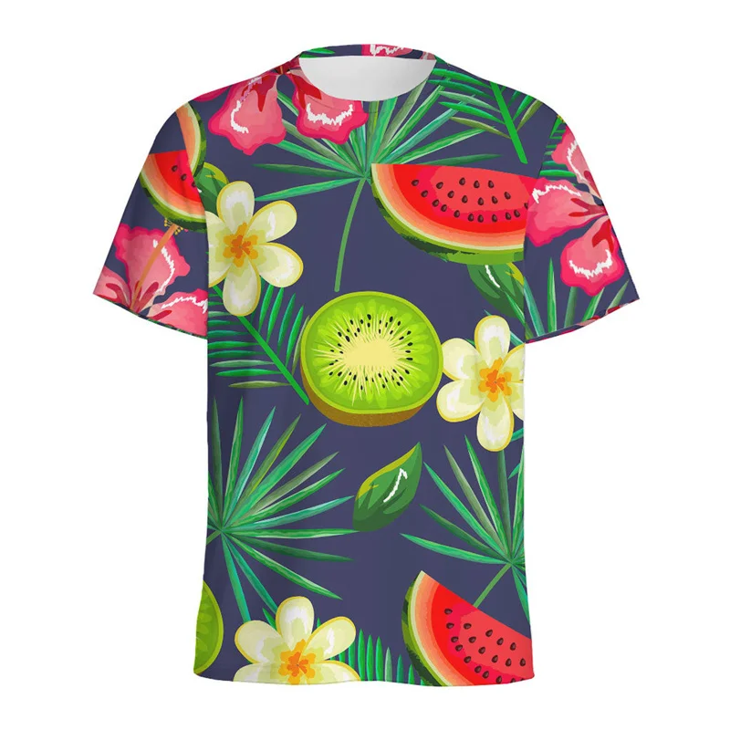 

Funny Watermelon Graphics T Shirt Fruit Pattern 3D Printed Summer T-shirt Colorful Loose Casual Short Sleeve O Neck Mens Tops