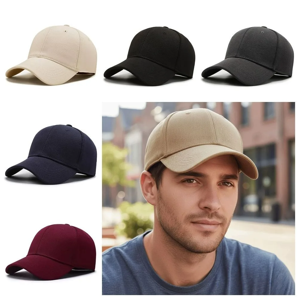 

Solid-Color Unisex Breathable Baseball Cap Versatile Sunscreen Sun Protection Hat Dance Cotton Hip Hop Snapback Hat All Seasons
