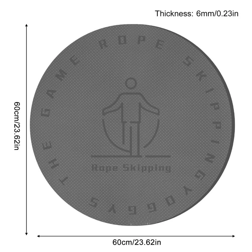 Tikar tali lompat panas, ketebalan 6MM tali bulat bantalan Skipping kedap suara tidak berisik, perlengkapan Kebugaran 60Cm