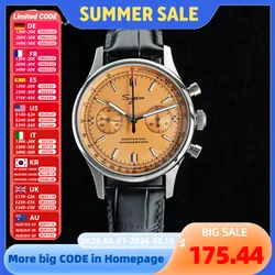 Sugess 40mm 1963 Pilot Watch of Mens Chronograph Sapphire Origin ST1901 Movement Mechanical Wristwatches Waterpoorf Colors gift