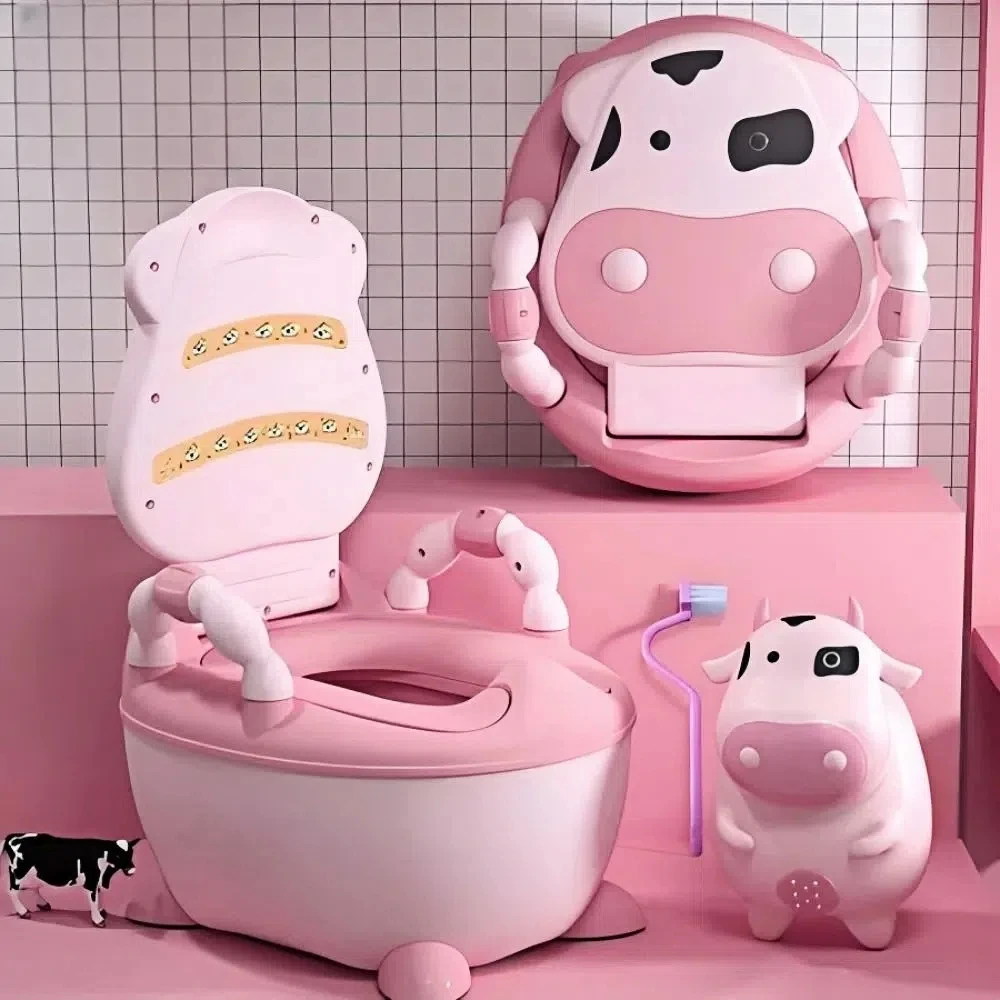 لطيف متعدد الوظائف الطفل قعادة المضادة للانزلاق الكرتون الأطفال قعادة خاصة لطيف تصميم الألبان البقرة الطفل المبولة ل 1-6 سنوات من العمر