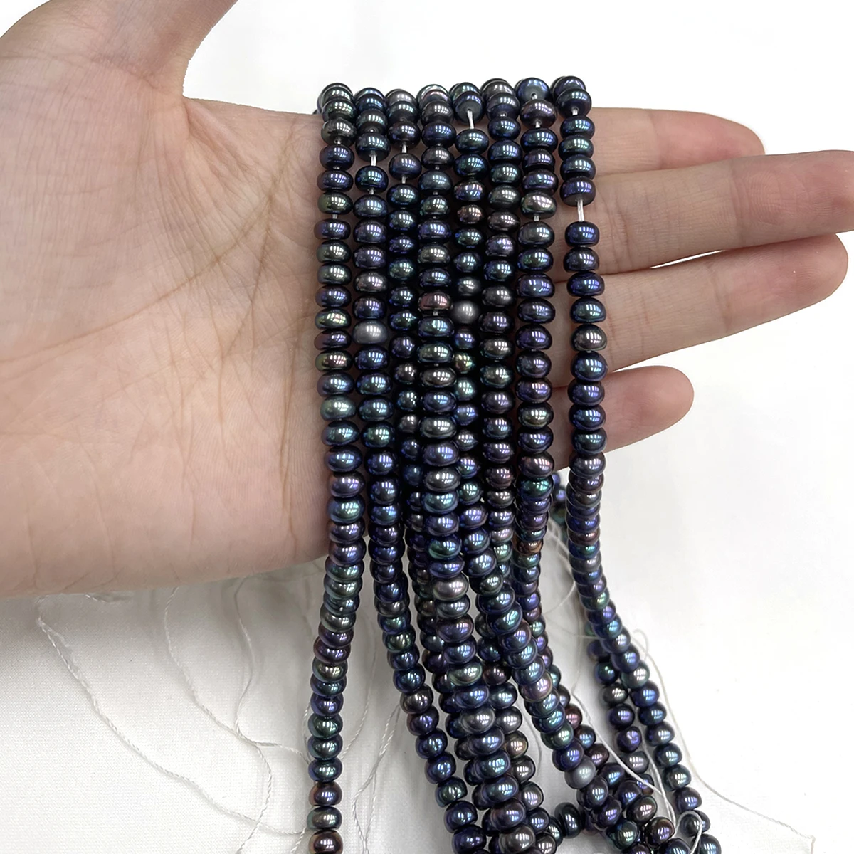 AAAA 5–6mm Bread-Shaped Pearls Natural Freshwater Pearl Flat Beads for Jewelry Making DIY Necklaces Bracelets and Accessories