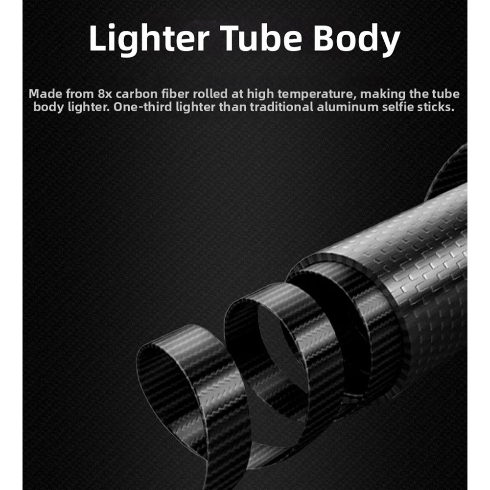 

Outdoor-Focused Carbon Fiber Selfie Rod for For insta360 X4 Featuring 1.5m to 3.0m Extension Range and 1/4 Camera Interface
