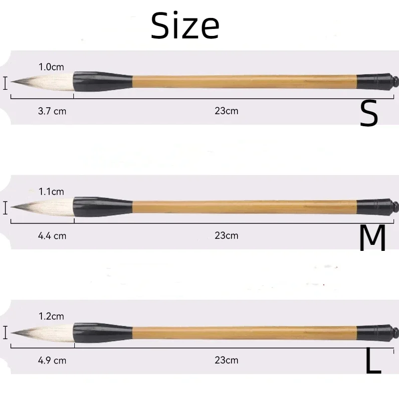 Woolen Rabbit Mixed Hair Calligraphy Brush Yan Style Running Script Chinese Brush Chinese Painting Landscape Flower Bird Brush
