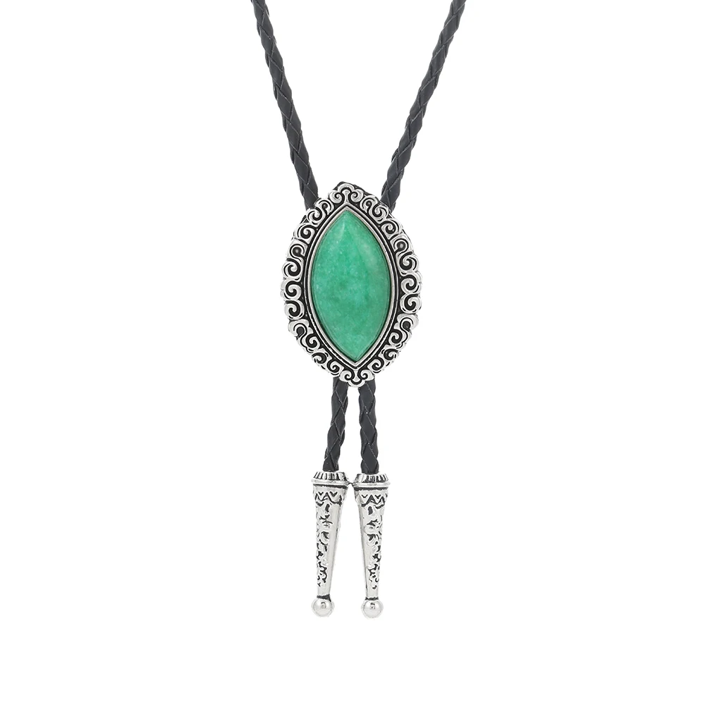 Creatieve Mode Retro Tijgeroog Steen Bolo Stropdas