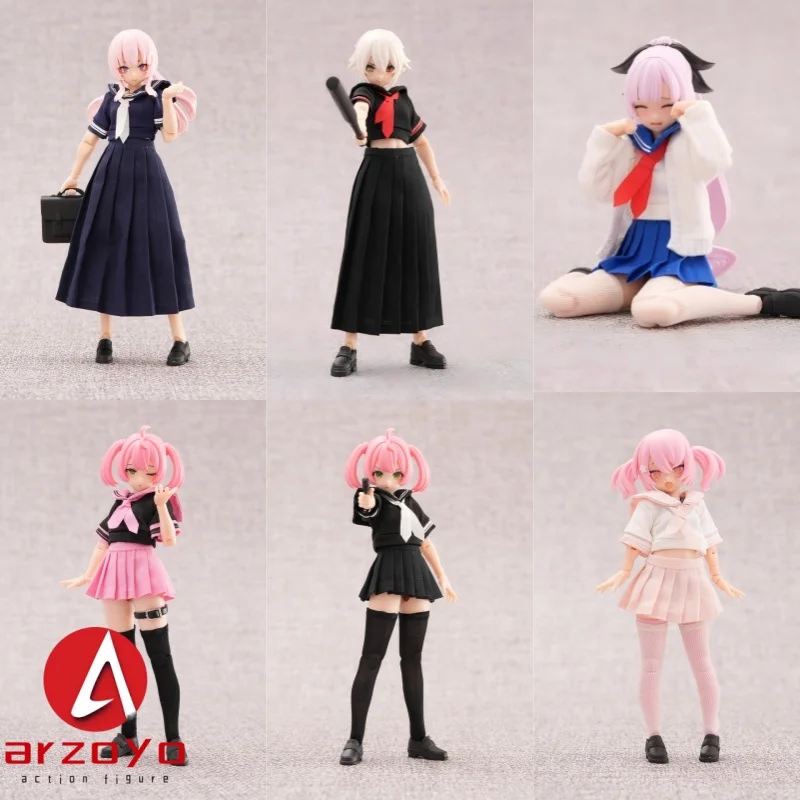 

99S Series 1/12 Female Sailor Suit Cosplay Clothes Set Shirt Skirt Shoes Clothing Model For 6‘’ Soldier Action Figure Body