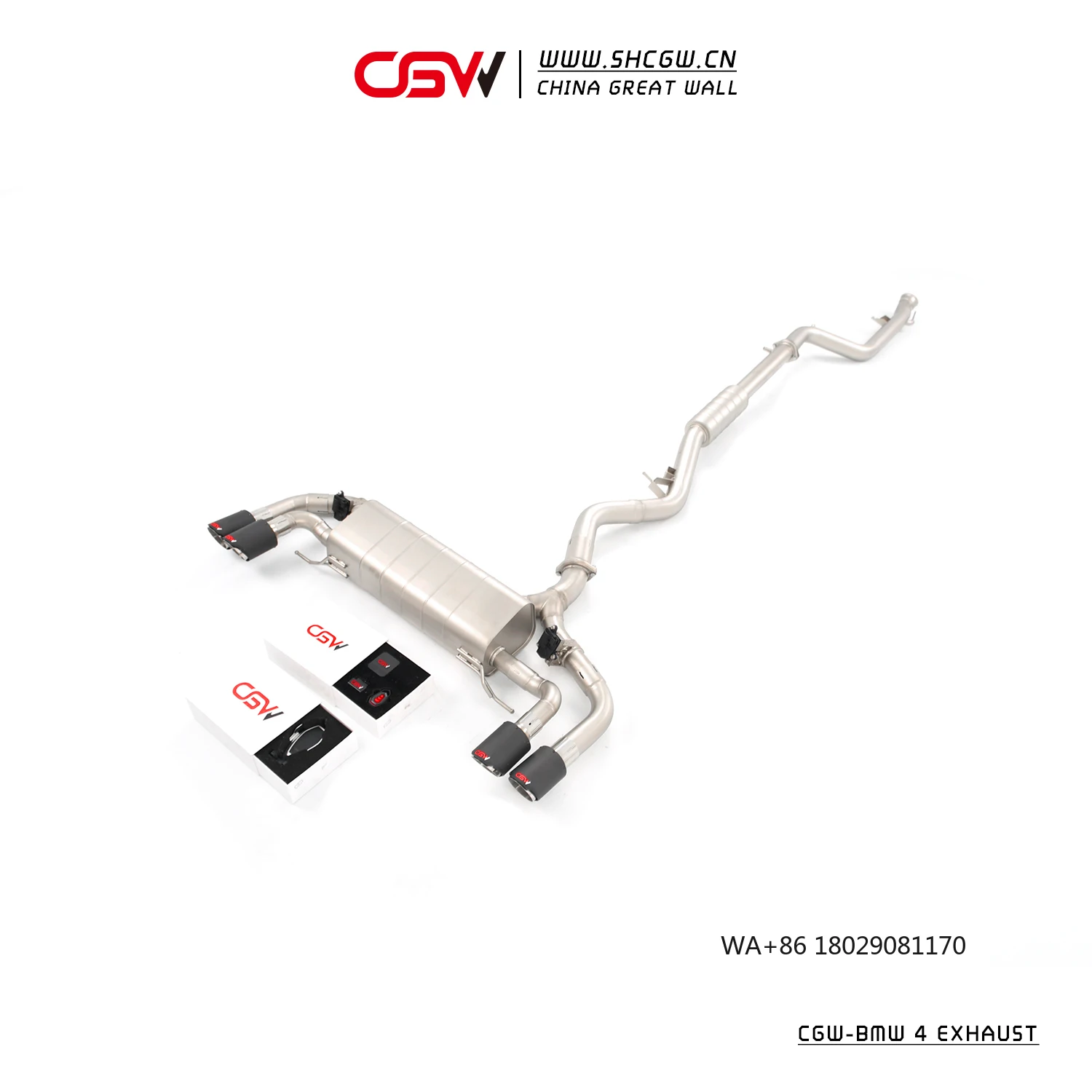 

CGW Latest Design High Quality Active Sound Exhaust Muffler Tip for 420 428 425 430 F32 F33 G22 Catback