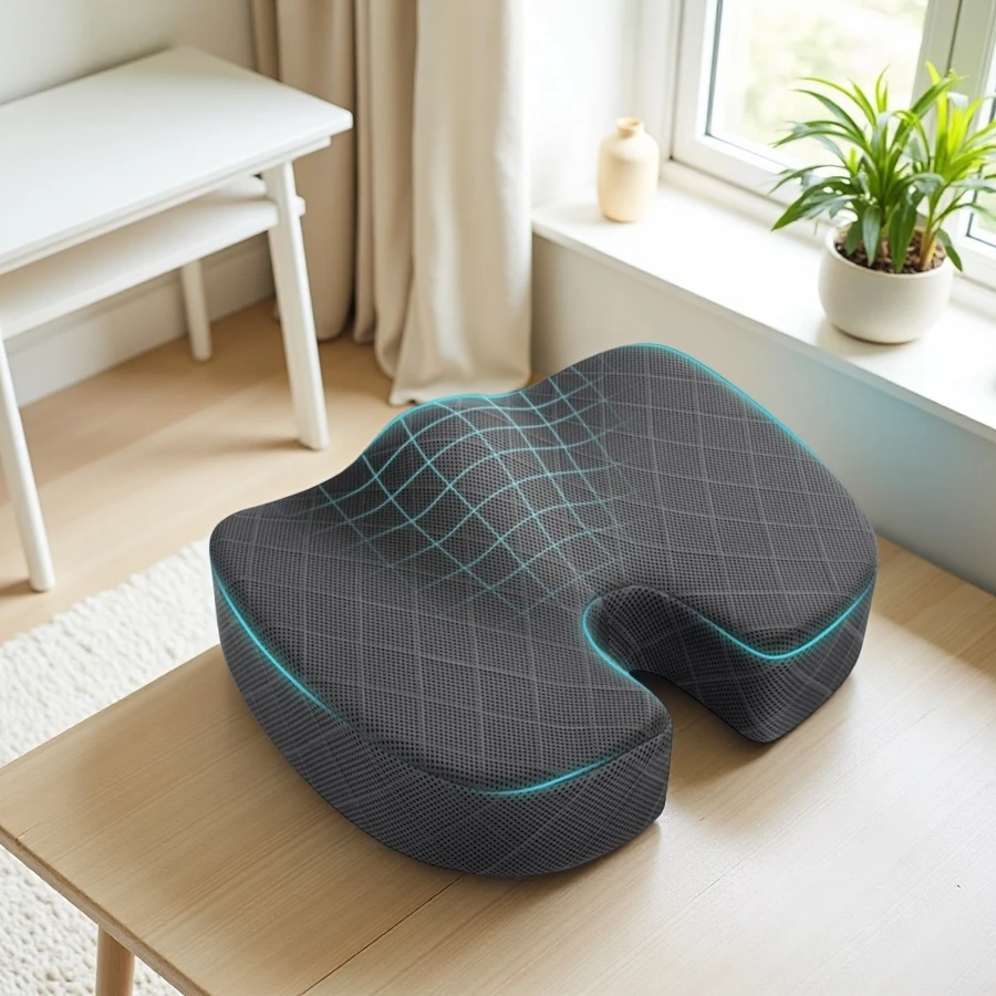 Memory foam seat cushion can relieve pain in the lower back and tailbone. It is suitable for cars, wheelchairs and office chairs