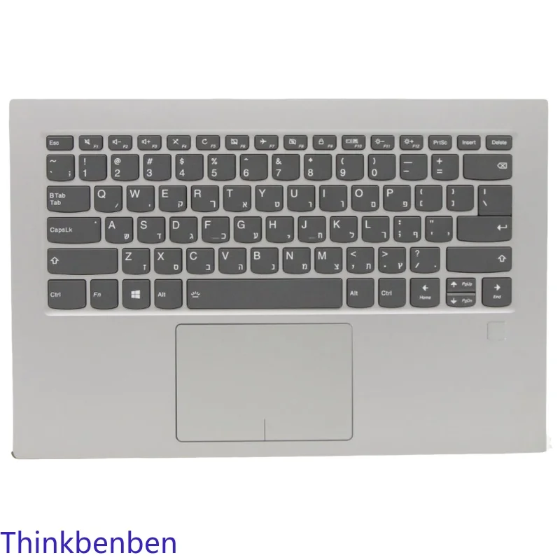 HB Hebrew (IL Israel) Platinum Keyboard Upper Case Palmrest Shell Cover For Lenovo Ideapad Yoga 920 13 Flex Pro 13IKB 5CB0Q09605