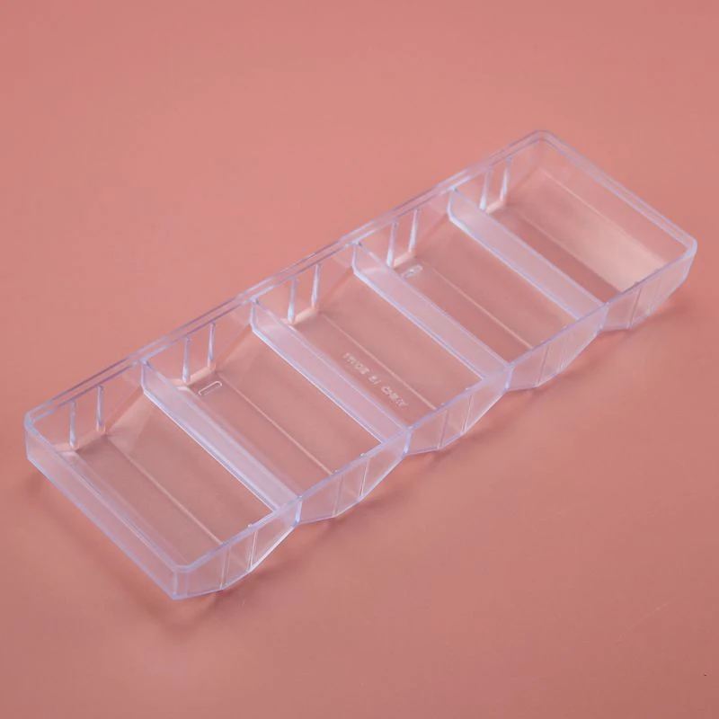 Acrylic  Chip Holder Tray 100  5 Grids Organizer Display Case Party Game
