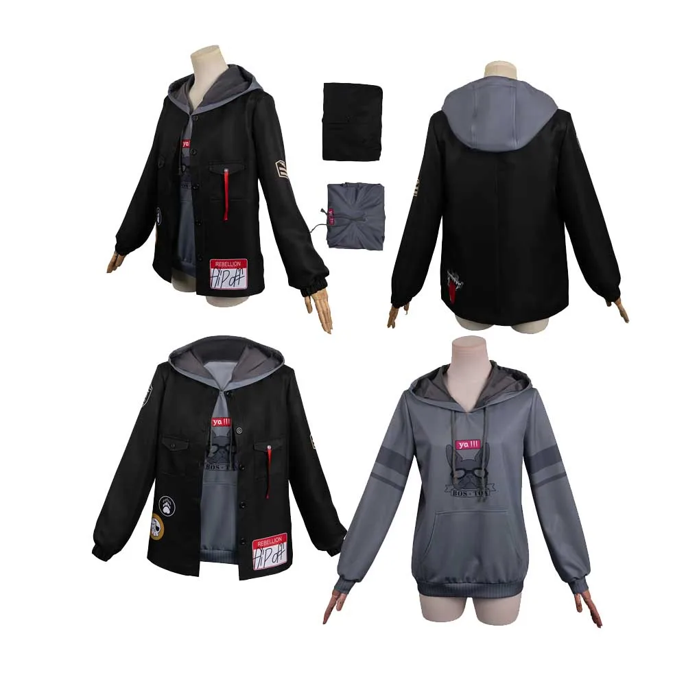 Female Momoka Kawaragi Cosplay Hoodie Coat Jacket Costume Anime Girls Band Crying Roleplay Outfits Halloween Carnival Party Suit