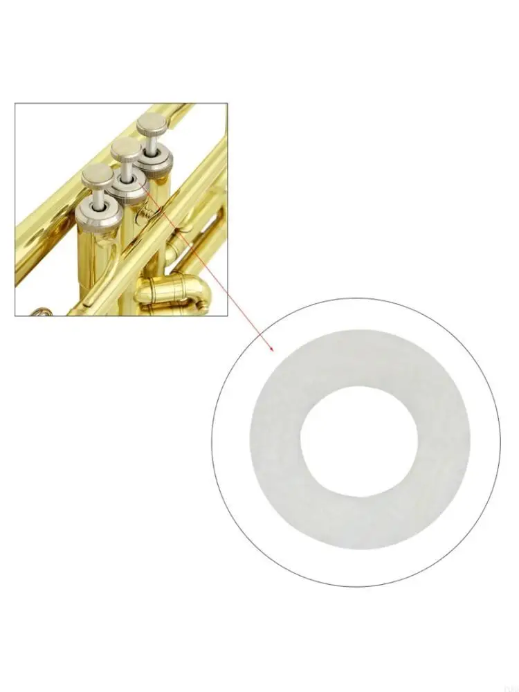 

Accuracy Cut Felt Pads Noise Reduction Felt Pads 10pcs for Brass Instruments Excellent Fit & Long Lasting Durability 4XBB