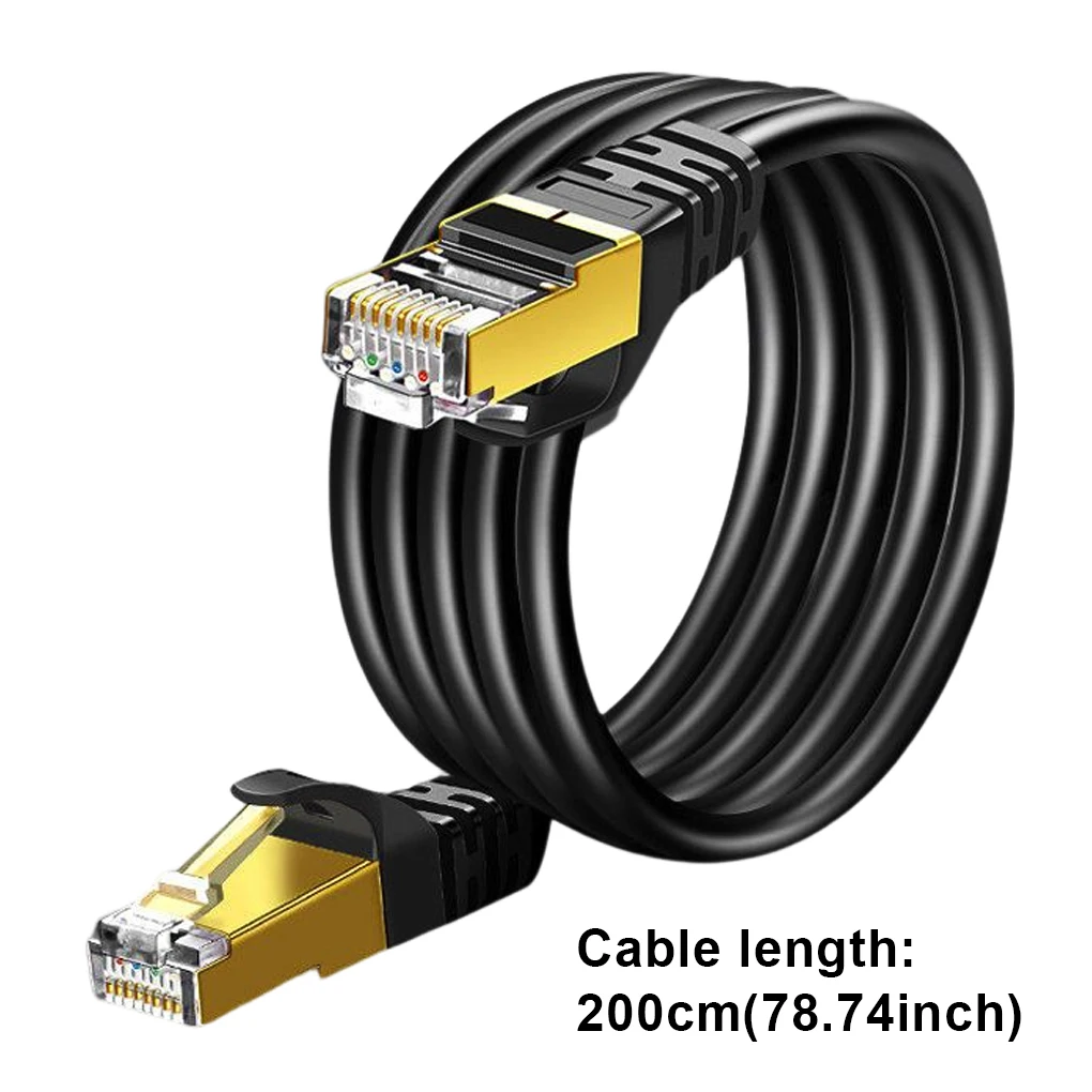 Home Hotel Portable Network Cable Gold Plated Internet Cord Bedroom Router Modem Laptop CAT8 Cables Replacement 5m