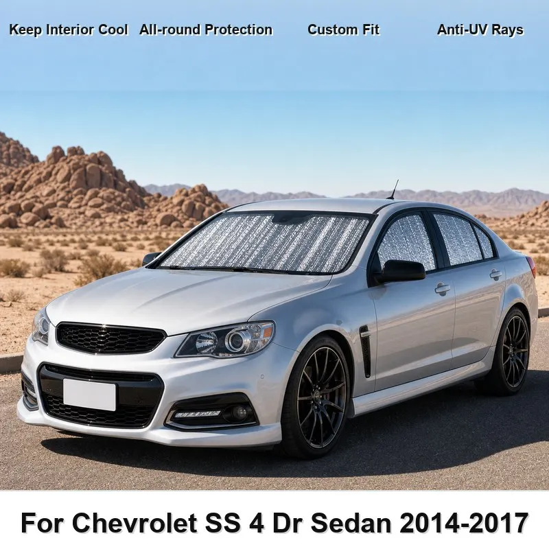

For Chevrolet SS 4 Dr Sedan 2014-2017 Full Set Car Window Sunshades UV Block Privacy Heat Insulated Foldable Car Curtain