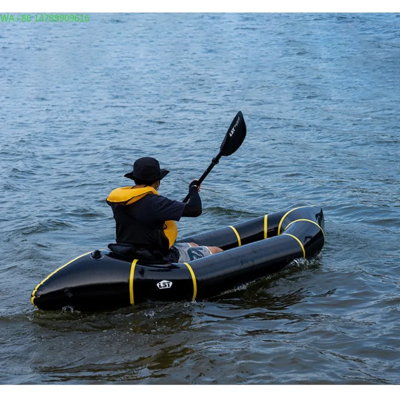 OEM Factory Customize Canoe One Person 270*90*35cm Light TPU Packrafting Adventure Inflatable Boat Kayak
