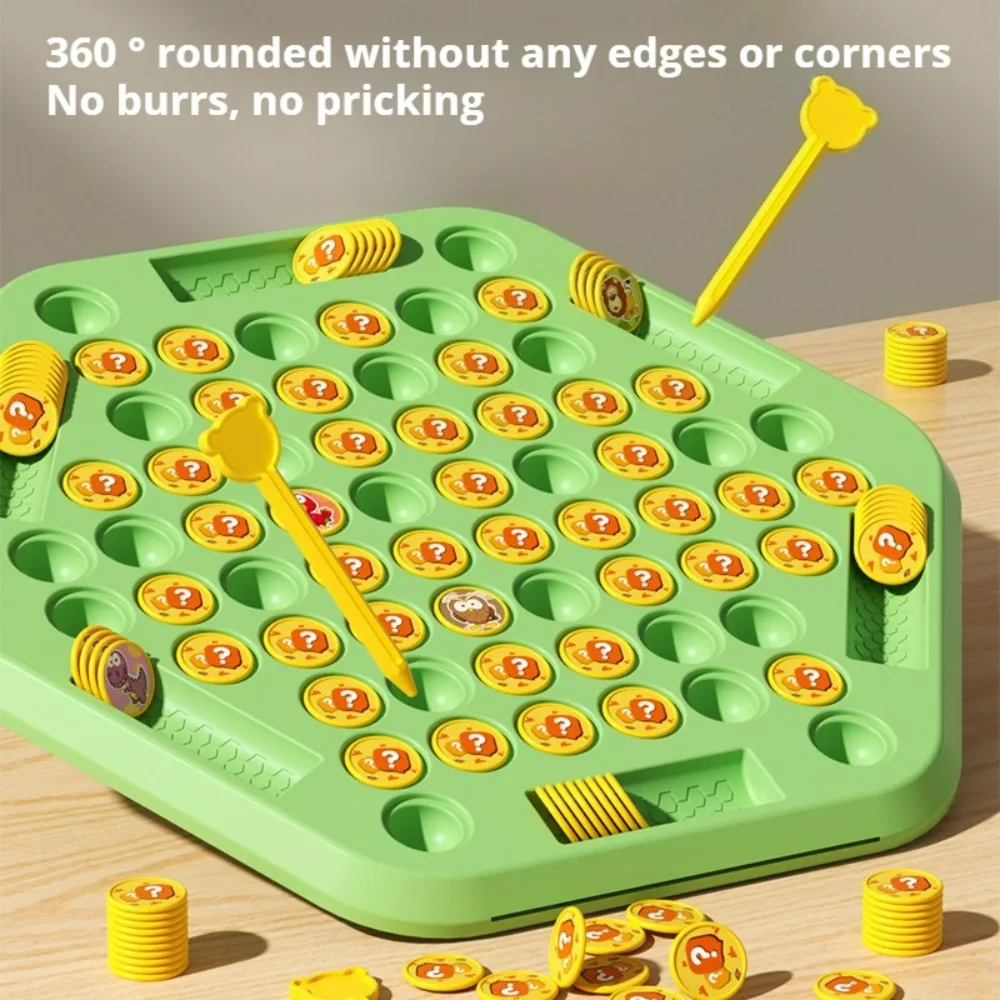 Kinderen Battle Schaken Educatief Speelgoed Geheugen Concentratie Training Dier Fruit Flip Schaken Bordspel 2-6 Spelers Interactief Speelgoed