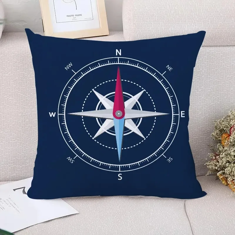 Compass Pattern Decorative Pillowcase Cushion Pillowcase Home Decor Bedding