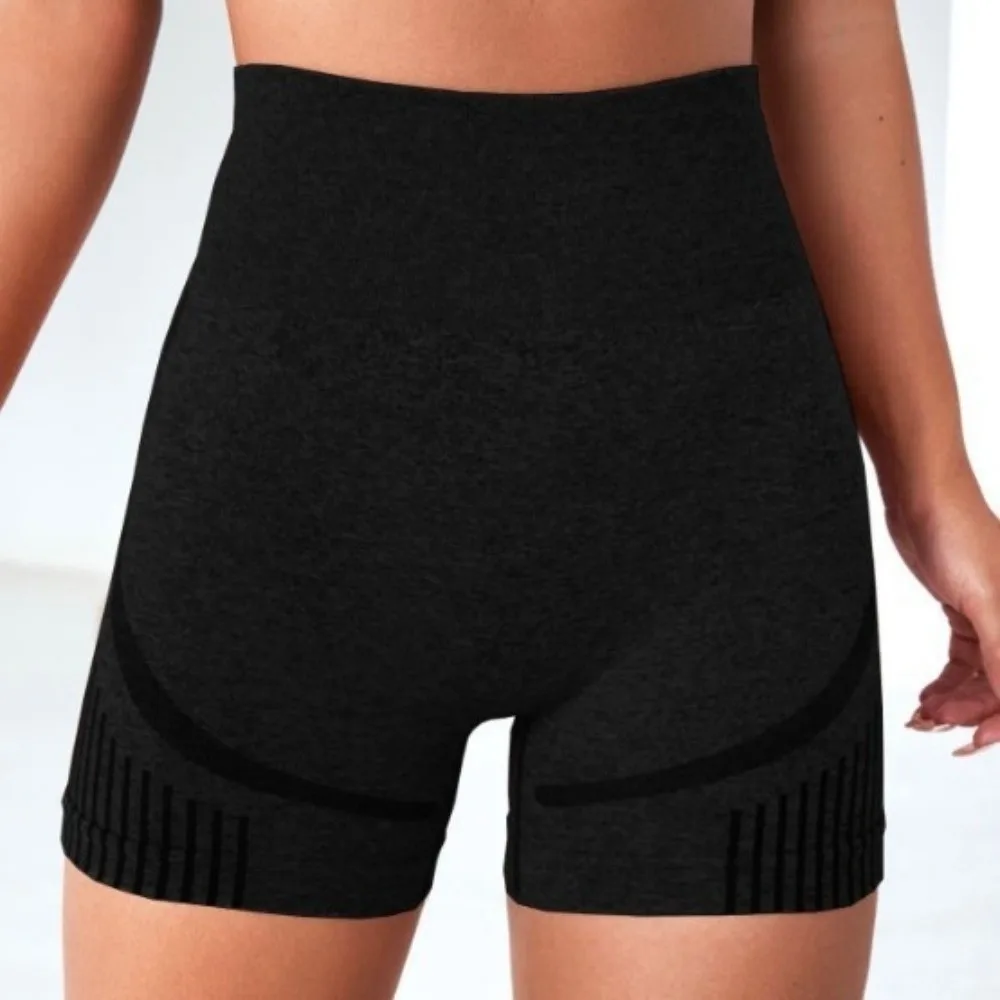 

Creative High Waist Yoga Shorts Butt Lifting Seamless Workout Shorts Tummy Control Breathable Biker Shorts Yoga Gym