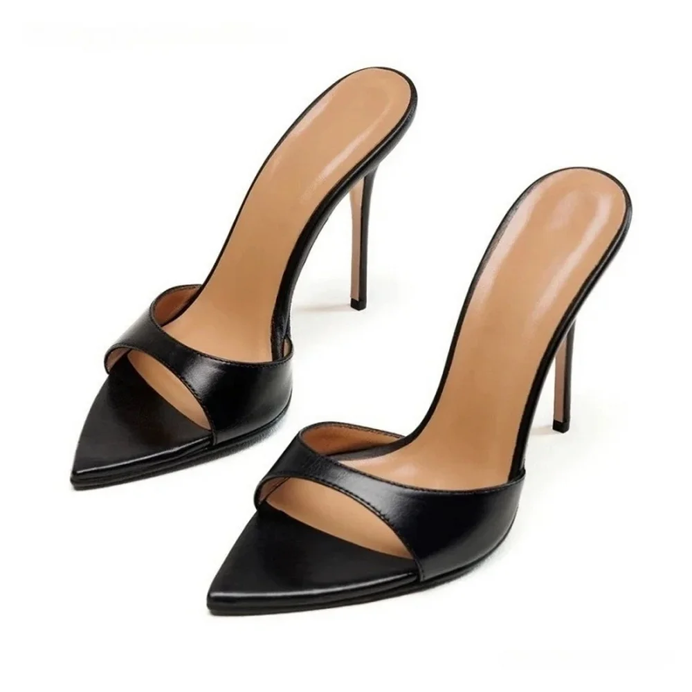 

12cm High Heeled Slippers,Women Sexy Summer ShoesLeopard Slides,Open Pointy Toe,Gold,Silver,Red,Nude,Blue,Size 33-46,Dropship